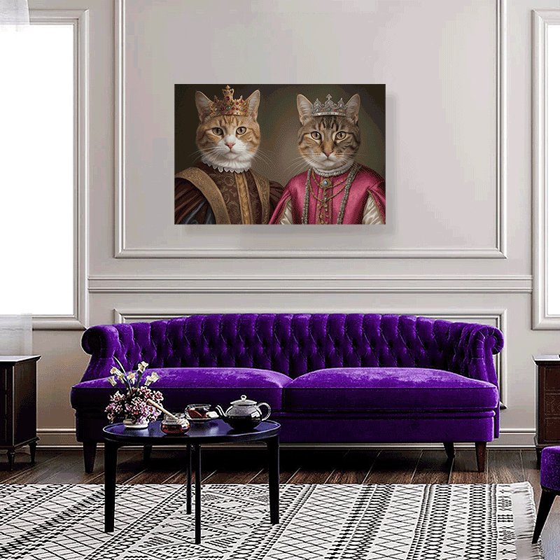 Royal Pair - Custom Pet Portrait
